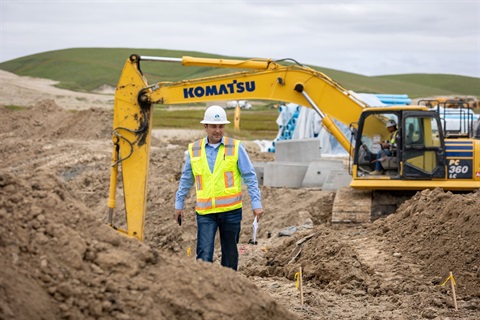 Inspector at a construction site