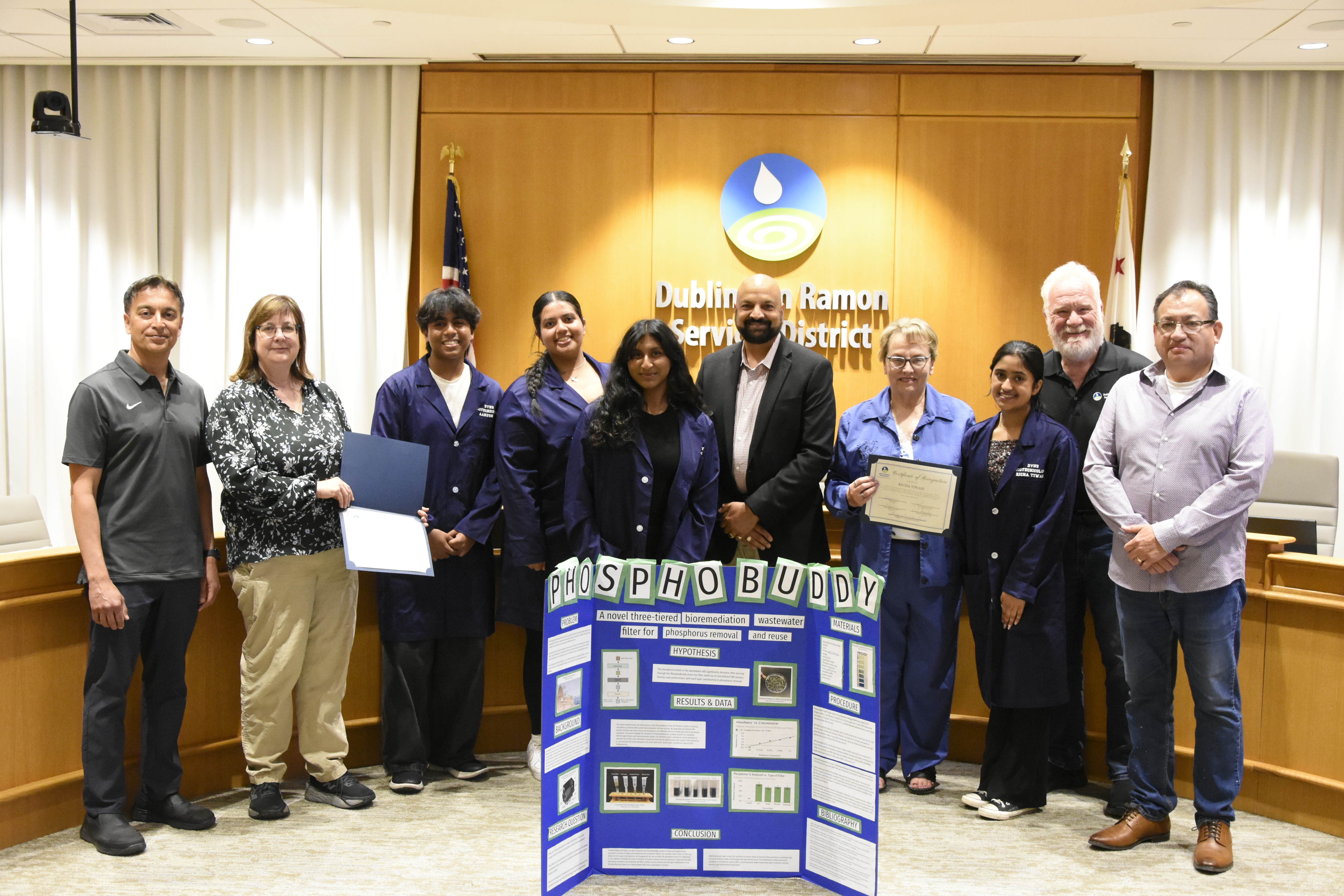 2025 CCCSEF Winner Pictured with DSRSD Board, 